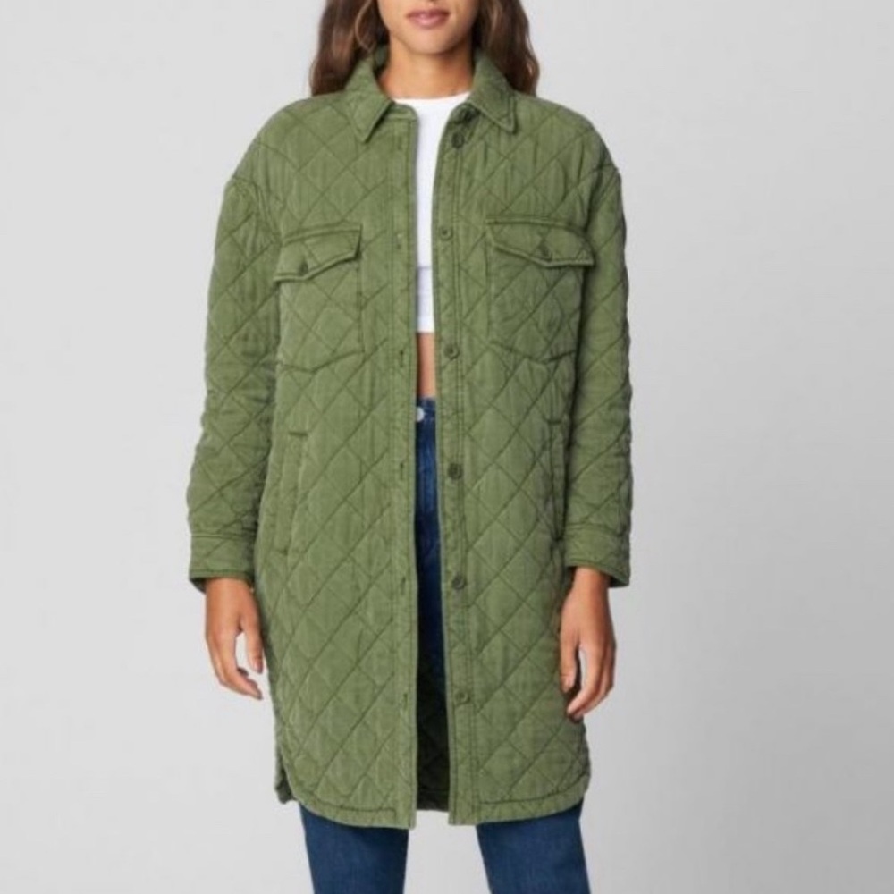 Blank NYC Happy Camper quilted brushed shacket